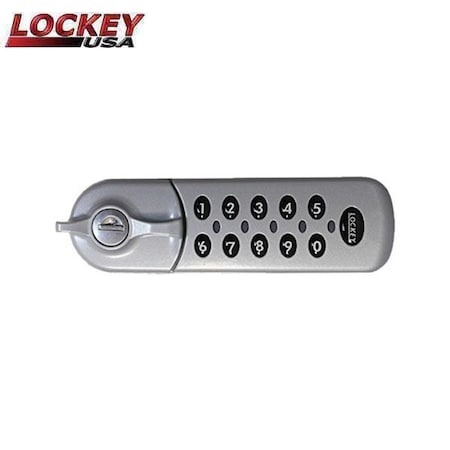 Lockey: Flush Fit Electronic Cabinet Lock - Satin Nickel - Left Handed